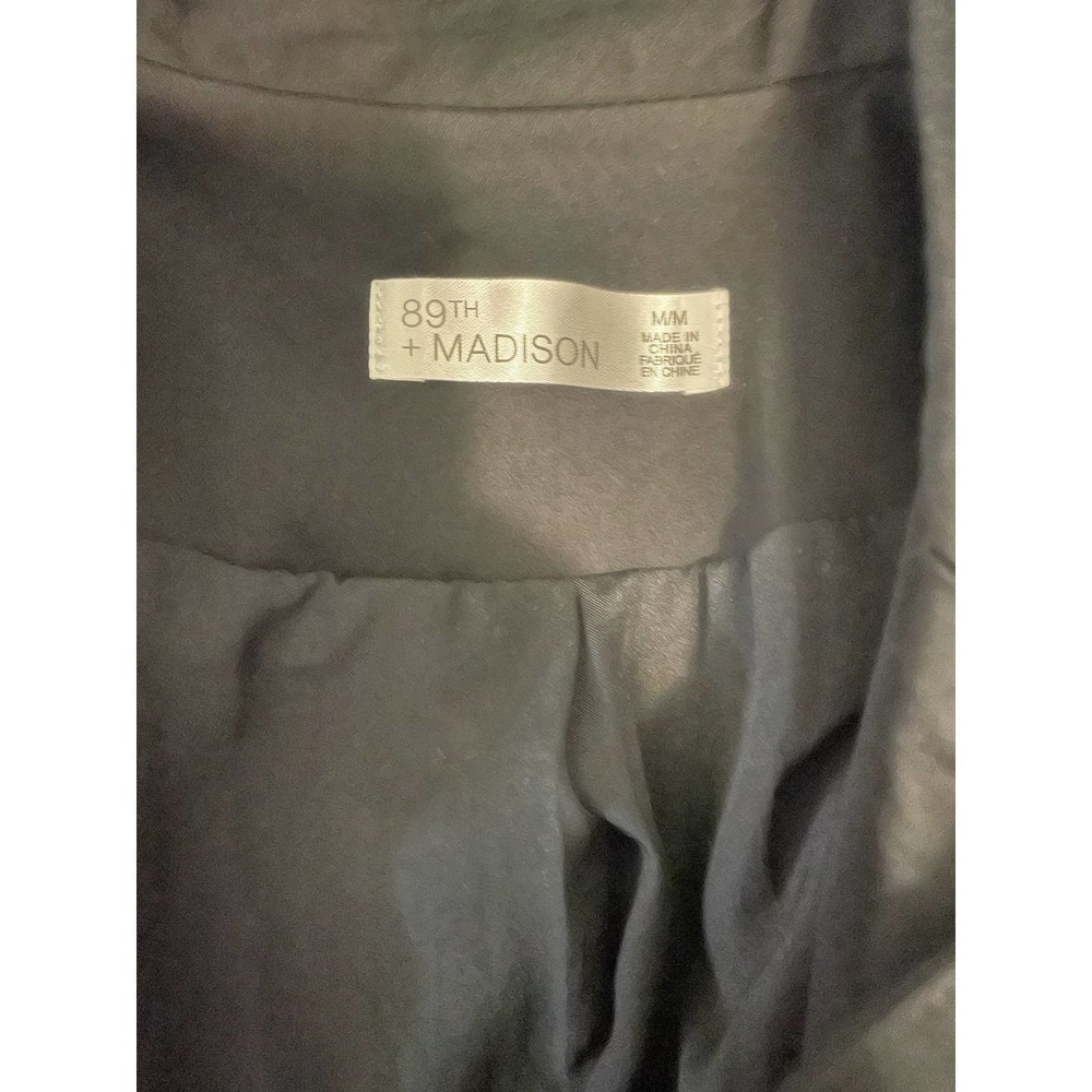 89th + Madison Women's Tailored Blazer Jacket Solid Black — image 7 of 8